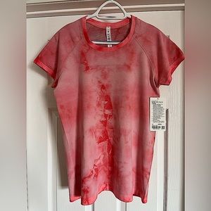 Lululemon Swiftly Tech 2.0 S/S. Pink Marble. Size 14. NWT.